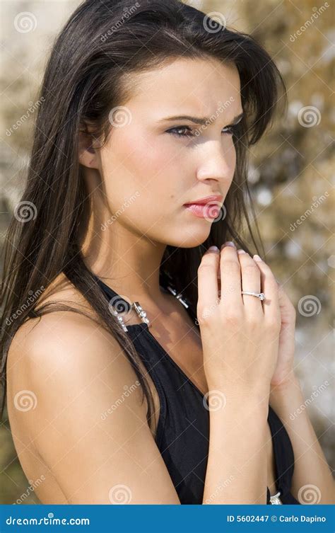 Cute Brunette Stock Image Image Of Caucasian Female 5602447