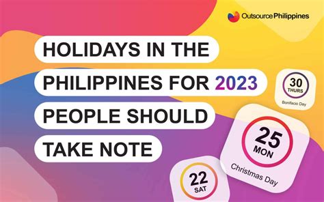 Holidays In The Philippines Usa And Canada For 2023