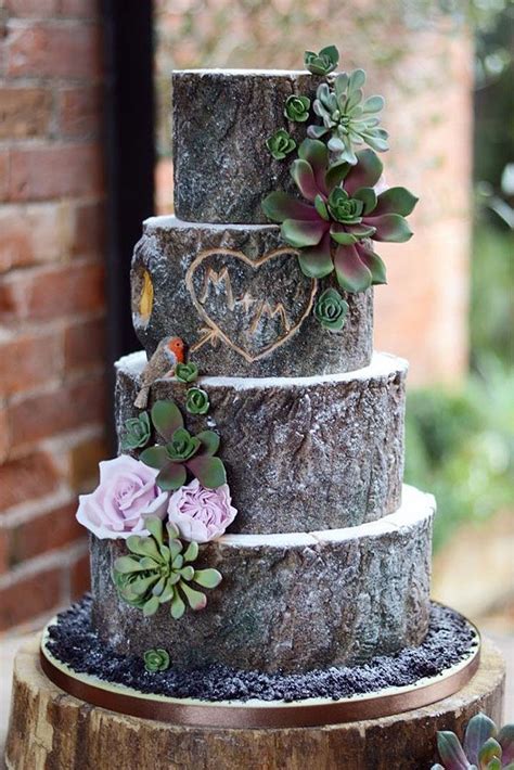 must see rustic woodland themed wedding cakes see more woo