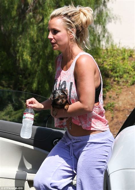Britney Spears Shows Off Retro Belly Ring And Taut Tummy As She Heads To Dance Rehearsal Daily