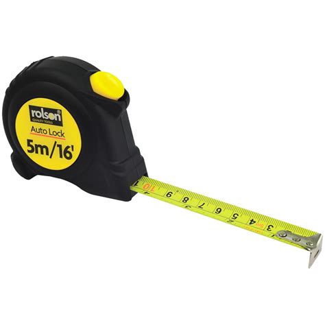 Handy garden tap ideal for temporary use. Rolson Auto Lock Tape Measure 5m | DIY | Tools - B&M
