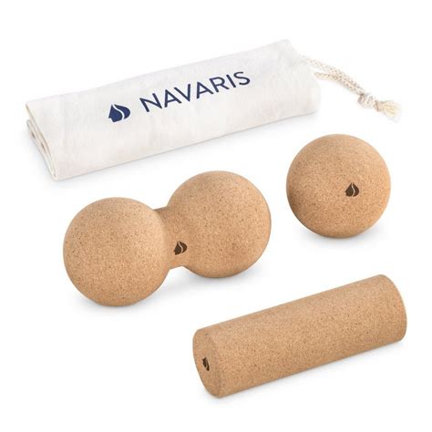 Navaris Massageball Faszien Set Mehrteilig Aus Kork Mini Peanut Duo