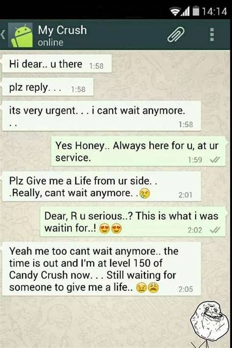 So friends read and share my new hindi comedy status collection with friend, girlfriend, husband or wife on whatsapp and facebook. My Crush to me on WhatsApp - Funny Joke | Jokofy.com