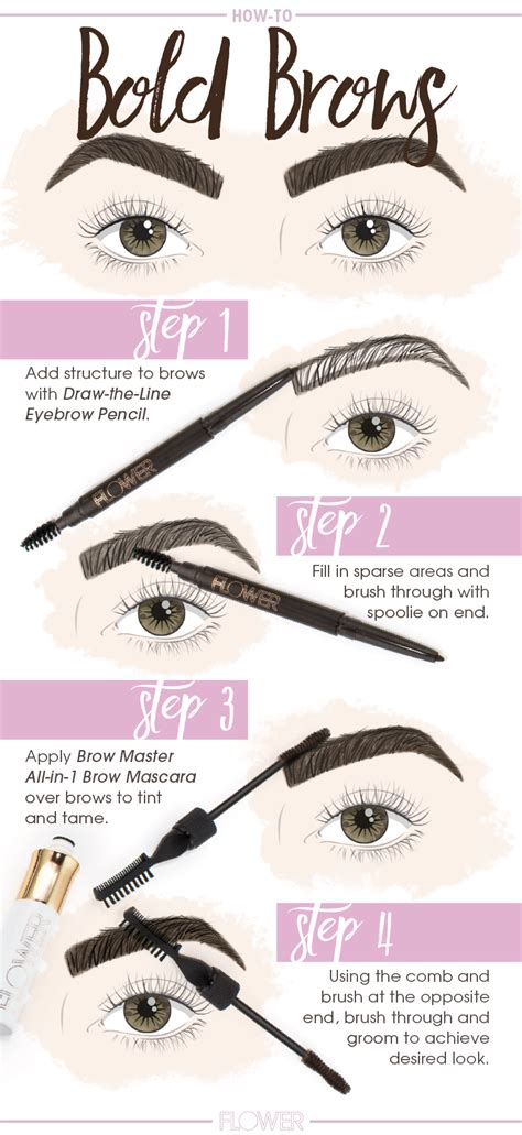 Create Bold Dramatic Eyebrows In Four Simple Steps With Flowerbeauty
