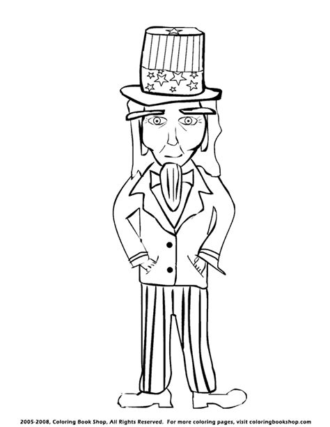 Uncle Sam Coloring Pages 521 Coloring Home