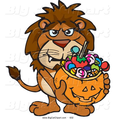 Big Cat Cartoon Vector Clipart Of A Scary Trick Or