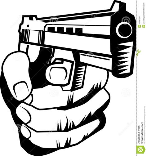 Hand With Pistol Stock Photo Image 16487290