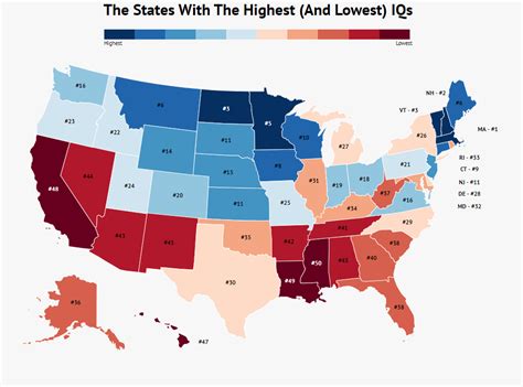 The States With The Highest And Lowest Average Iq Zippia