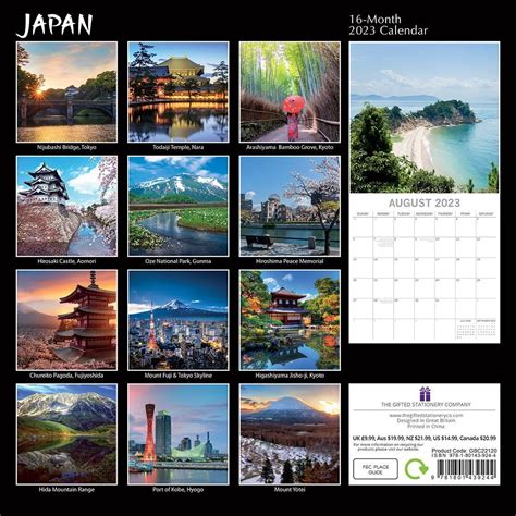Japan Calendar 2023 The Ted Stationary Antic Exlibris
