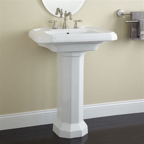 Other options include small pedestal sinks. Drexel Porcelain Pedestal Sink - Pedestal Sinks - Bathroom Sinks - Bathroom