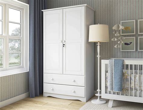 Buy Palace Imports 100 Solid Wood Smart Wardrobearmoirecloset White