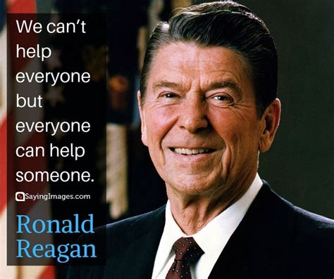 Ronald Reagan Is Smiling In Front Of An American Flag With The Quote We