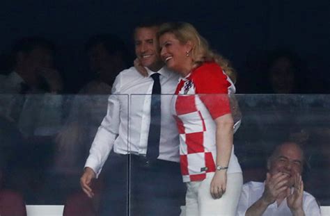 croatian president wins everyone s heart with her super sporting attitude to her team