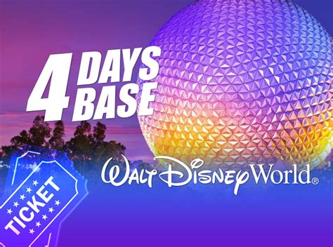Tickets Disney 4 Days 4 Theme Parks Base Joania Tours