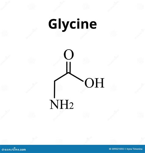 Amino Acid Glycine The Chemical Molecular Formula Of Glycine Is An Amino Acid Stock Vector
