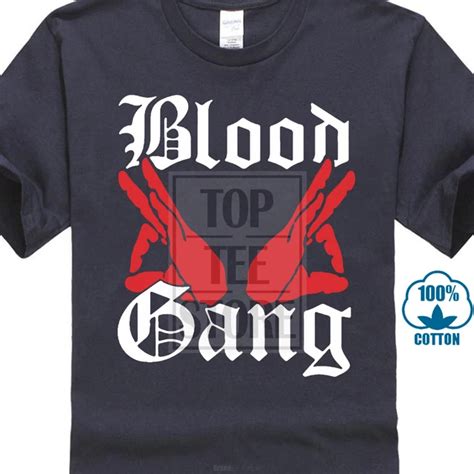 2017 Mens Blood Gang Hand Cotton Short Sleeve T Shirts Fashion Men T