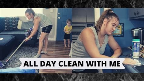 all day clean with me speed cleaning routine cleaning motivation youtube