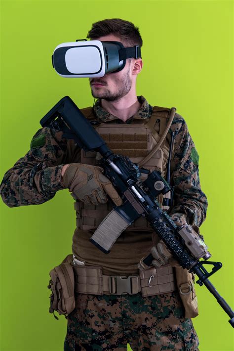 Soldier Virtual Reality Green Background 11620372 Stock Photo At Vecteezy