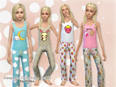 The Sims Resource Sleepwear Collection Set 01