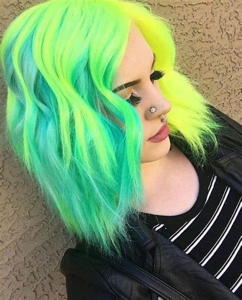 Pin By Réka Czerovszki On Colorful Hair ‍ Hair Styles Neon Hair