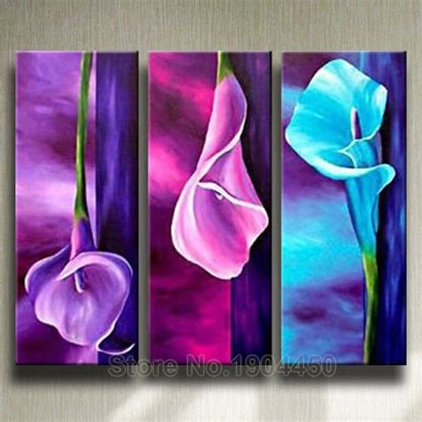 Enmarcado Pintura Al óleo Hecha A Mano Sobre Lienzo Rosa Púrpura Flor