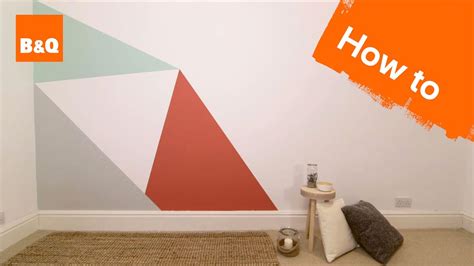 How To Paint A Geometric Triangle Feature Wall Youtube