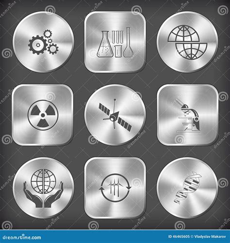 Gears Chemical Test Tubes Shift Globe Radiation Symbol Space Stock