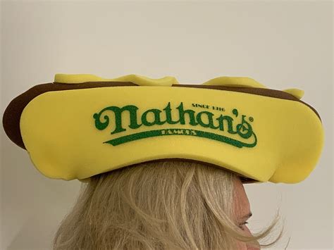 Nathans Famous Foam Hot Dog Hat