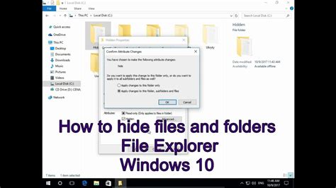 How To Hide Files And Folders File Explorer Windows 10 Youtube