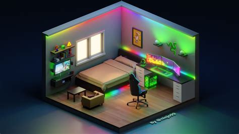 3d Gaming Room Video Game Room Design Game Room Design Computer