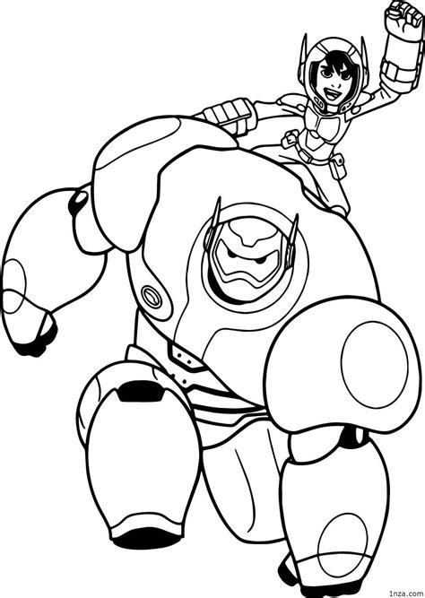 All coloring pages » cartoon » big hero 6 » the big hero 6 members. Big Hero 6 Coloring Pages - 1NZA