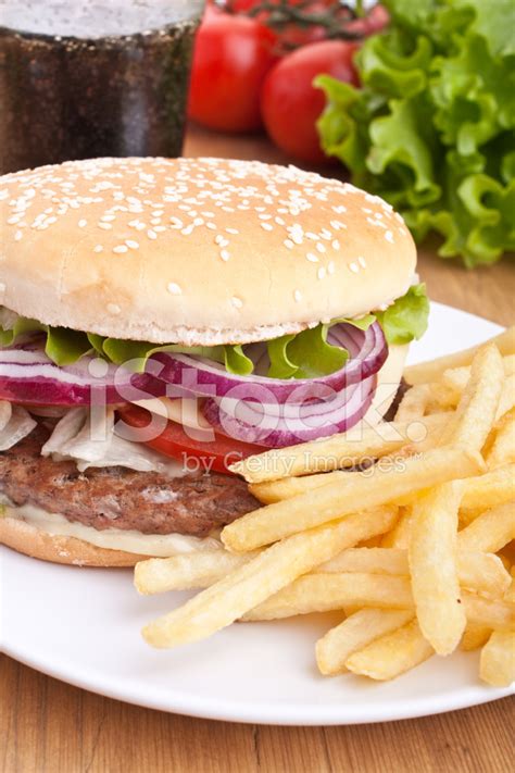 Burger French Fries And Cola Stock Photo Royalty Free Freeimages