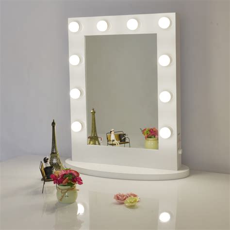Chende White Vanity Lighted Hollywood Makeup Mirror Dimmable Stage