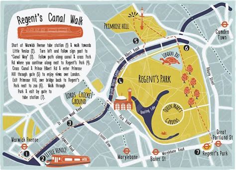 Wind Along Regent S Canal With This Hand Drawn Map Londonist