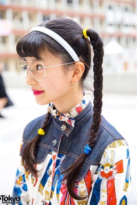 Japanese Modelactress A Pon In Vintage Mixed Prints Street Style