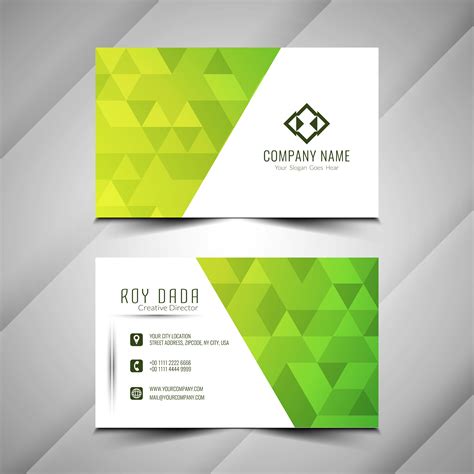 Abstract Business Card Template 254369 Vector Art At Vecteezy