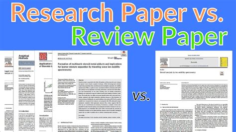 Research Paper Vs Review Paper Differences Between Research Papers