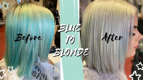 Removing Blue Hair Dye Without Bleach At A Salon Youtube