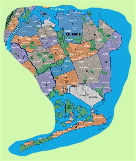 Queens Ny Map With Neighborhoods Map