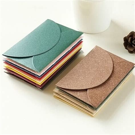 Pieces Vintage Small Colored Pearl Blank Mini Paper Envelopes