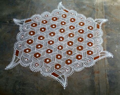 25 Dots Star As Line Pattern Kolam Contest Kolam Kolams Of India