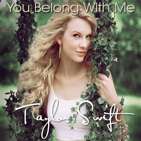Taylor Swift You Belong With Me Single Cover Mileyselenademiluverhr