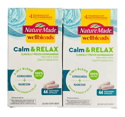 Nature Made Wellblends Calm And Relax Ashwagandhamagnesium 44cps 2 Pack