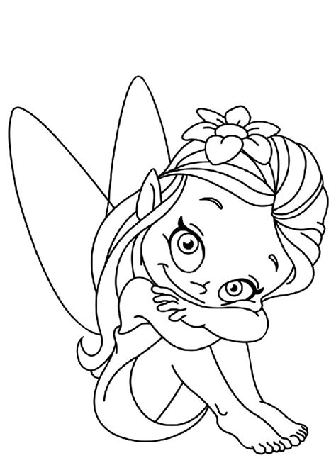 Cute And Beautiful Fairy Coloring Pages Updated Pdf Print Color Craft