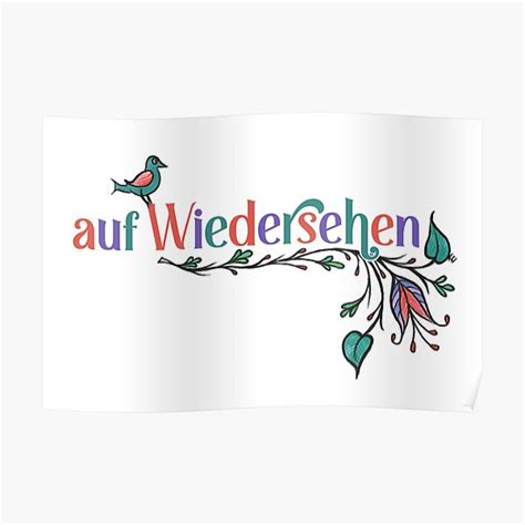 Auf Wiedersehen German Folk Flowers Poster For Sale By Darth1234