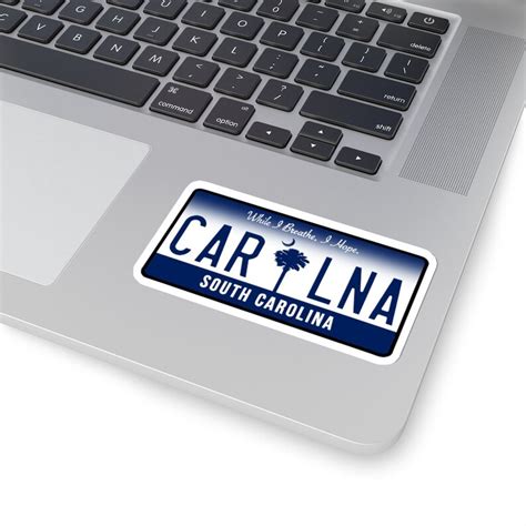 South Carolina License Plate Vinyl Decal South Carolina Etsy