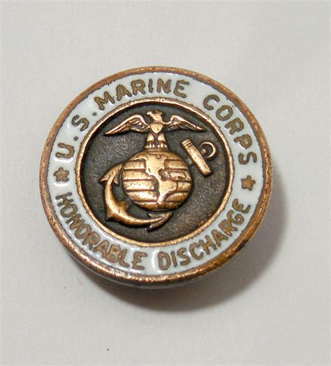 Us Marine Corps Honorable Discharge Lapel Pin Usmc Lapel Pin Vintage