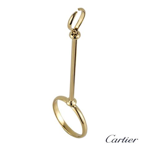 Cartier 14k Yellow Gold Ring Cigarette Holder Rich Diamonds