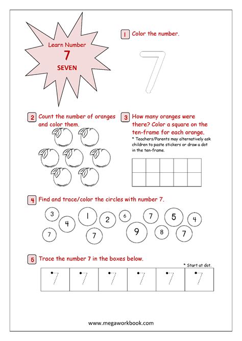 printable number recognition    activity sheets number