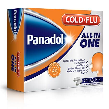 Panadol will leave the body within 24 hours as it does not gather in the body or tissues. Panadol Cold + Flu All in One